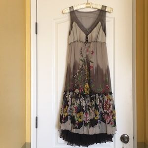 BCBG silk floral dress